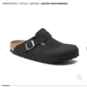 Boston Vegan Birkibuc Clogs - Size 38 - Black